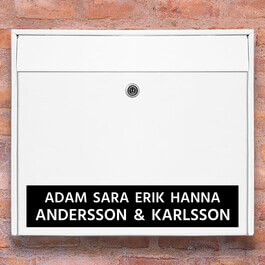 Brevlåda stickers - 2 namn klistermärke för brevlåda