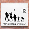 Brevlåda stickers - #2 zombie familj klistermärke för brevlåda