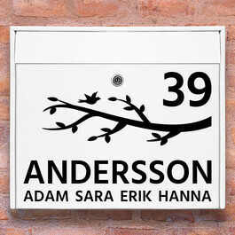 Brevlåda stickers - Gren klistermärke för brevlåda