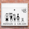 Brevlåda stickers - Halloween familj klistermärke för brevlåda
