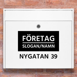 Brevlåda stickers - 2 företagsnamn klistermärke för brevlåda