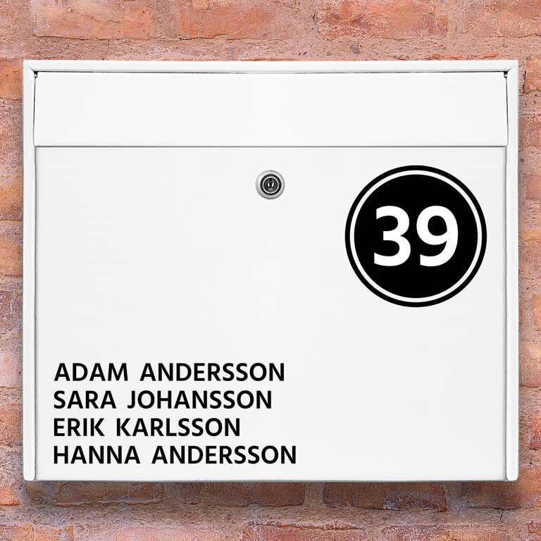 Brevlåda stickers – 3 Namn stickers klistermärke för brevlåda