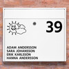 Brevlåda stickers - Sol med moln klistermärke för brevlåda