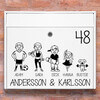 Sport familj - brevlåda stickers